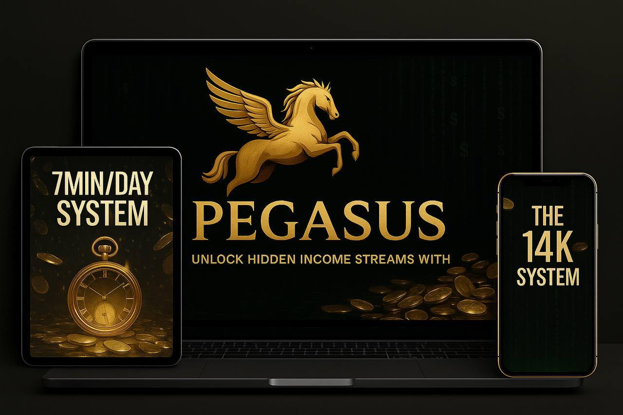 Pegasus Digital Income System dashboard and online income setup